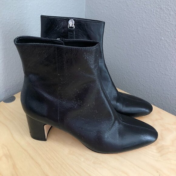 Zara Basic Collection Block Heel Bootie NEW - Picture 2 of 9